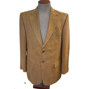 Jeffrey Banks Supra Suede Two-Blazer Sz. 42R  Camel/Brown Professional